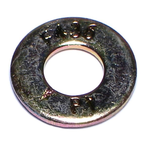 Midwest Fastener Flat Washer, For Screw Size 1/4" , Steel Zinc Yellow Finish, 50 PK 03910 - main